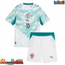 Camisa de Futebol Portugal Joao Neves #15 Equipamento Secundário Infantil Mundo 2026 Manga Curta (+ Calças curtas)